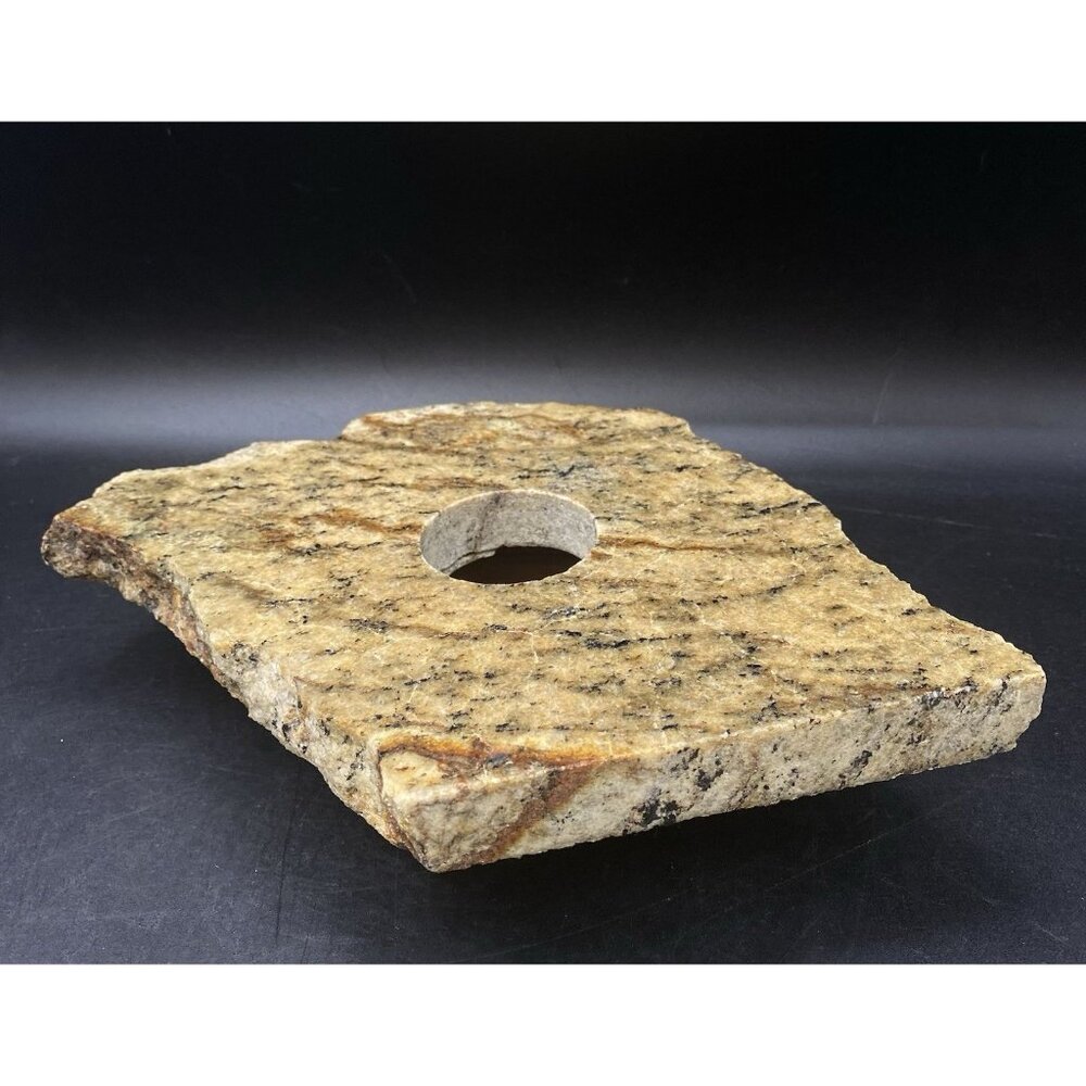Ikebana Flower Frog Vase Rock Stone Slab Pottery Base